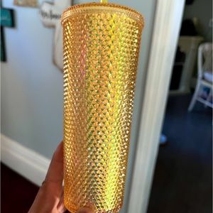 Starbucks Inspired 24oz Gold Bling Studded Tumbler
